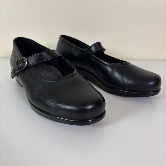 SAS Maria Mary Jane Shoes Women's 8WW Black Leather Tripad Comfort Footbed Wide - Picture 1 of 16